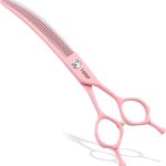 FOGOSP Dog Grooming Scissors Curved Thinning Stainless Steel-0