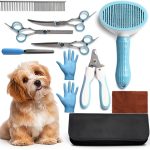 ZONEXCHIC Dog Grooming Kit Stainless Steel Scissors Self-0