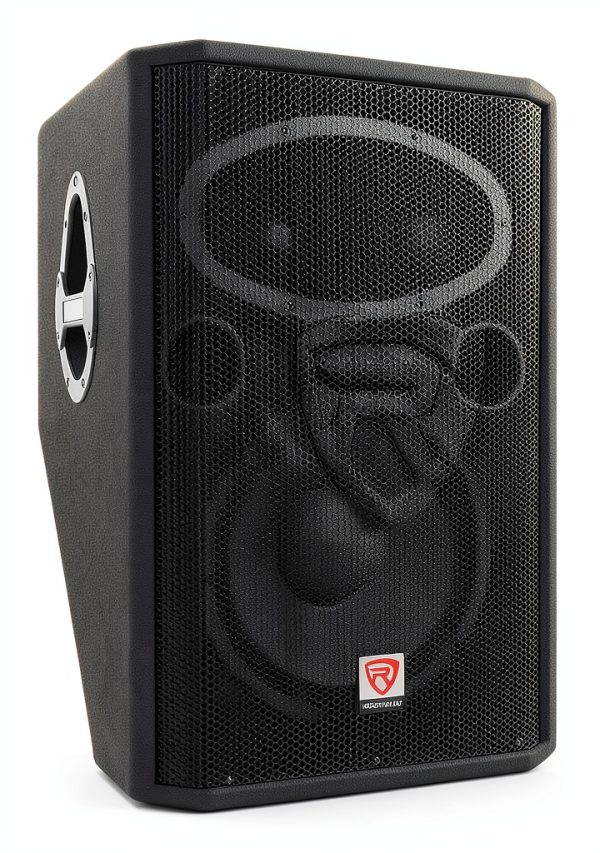 Rockville RSM12P 12" Floor Monitor Speaker – 2‑Pack Black Metal Wedge-2