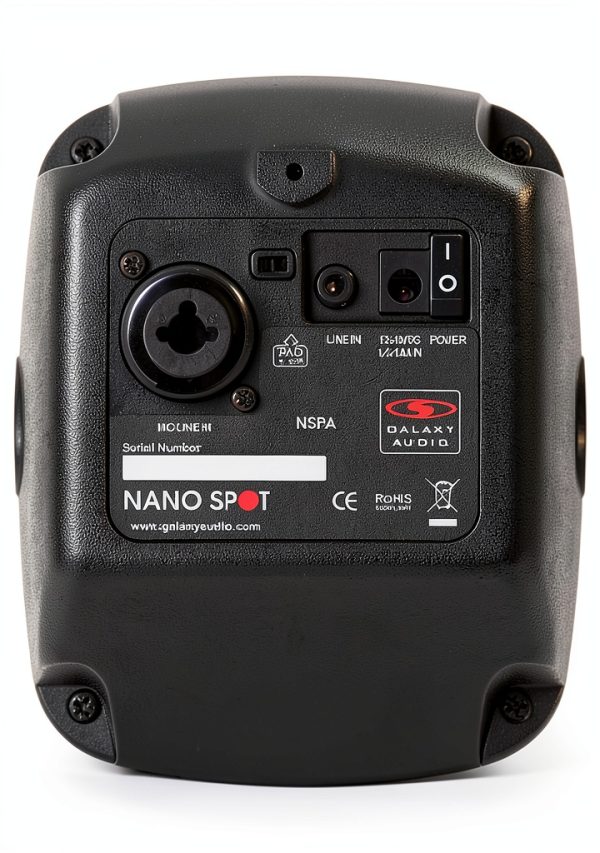 Galaxy Audio Nano Spot Speaker with Bass Boost Wall Mount Black-1