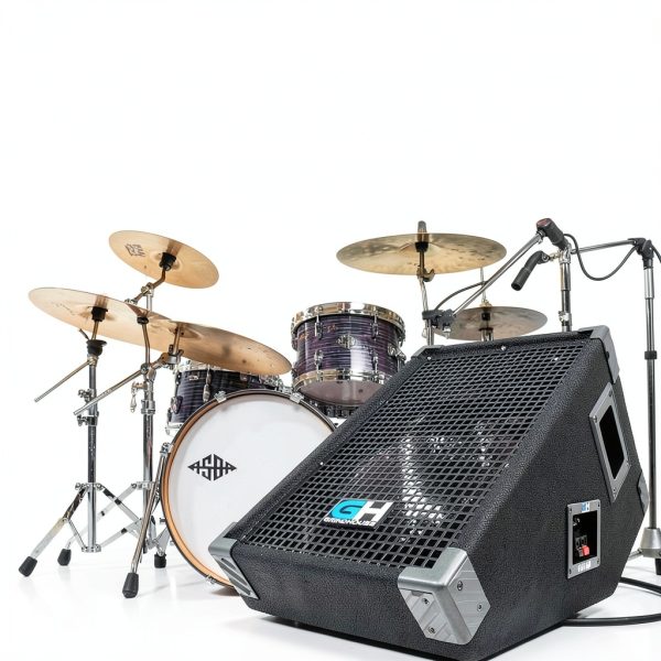 10 Inch Floor Monitor GH10M Black Metal Bass Boost Wedge-6