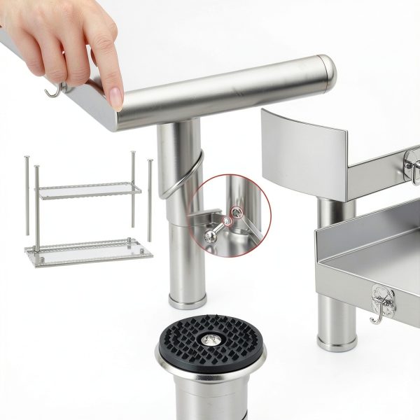 All-Stainless Steel Prep Table, 24 X 48 Inches, with Rounded-Edges and Adjustable Undershelf, Heavy-Duty Build for Outdoor Use,Restaurants,Hotels,Workshops,Kitchens,Gardens-3