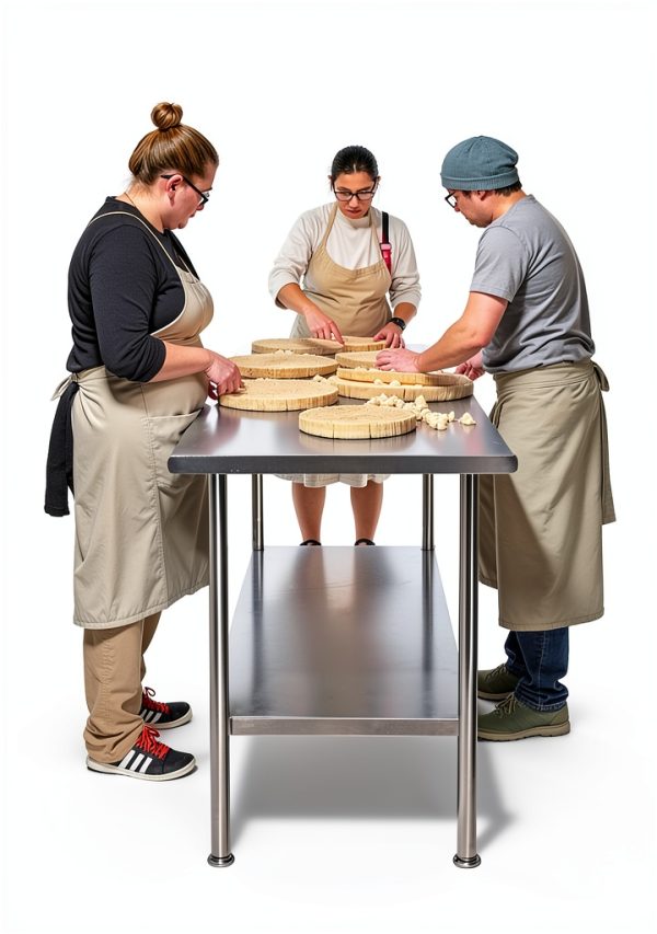 All-Stainless Steel Prep Table, 24 X 48 Inches, with Rounded-Edges and Adjustable Undershelf, Heavy-Duty Build for Outdoor Use,Restaurants,Hotels,Workshops,Kitchens,Gardens-4
