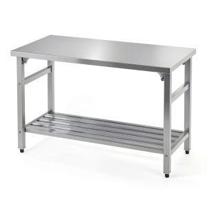 Commercial Foldable Stainless Steel Table Mioleu 48x24 Adjustable-0