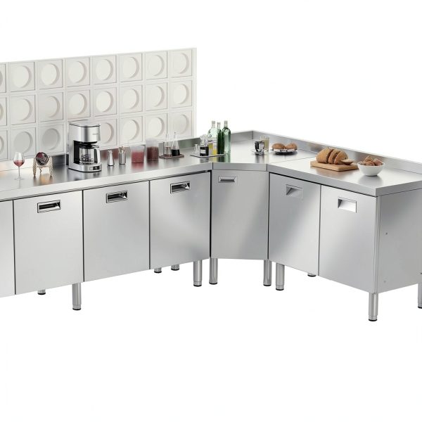 Stainless Steel Table Cabinet ZZV Pull-Out Doors 59x21in Prep Table-6