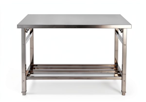 48 x 24 Inch Stainless Steel Folding Table for Prep & Work, NSF Commercial Heavy-Duty Stainless Steel Kitchen Island with Undershelf for Restaurant and Home-5