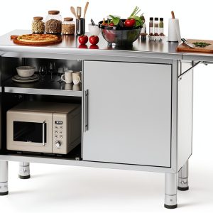 Stainless Steel Work Table JFHID 57" x 19.7" with Extendable Panel-0