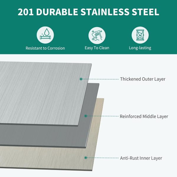 Stainless Steel Workbench YITAHOME 36x24 with Wheels and 3 Shelves-5