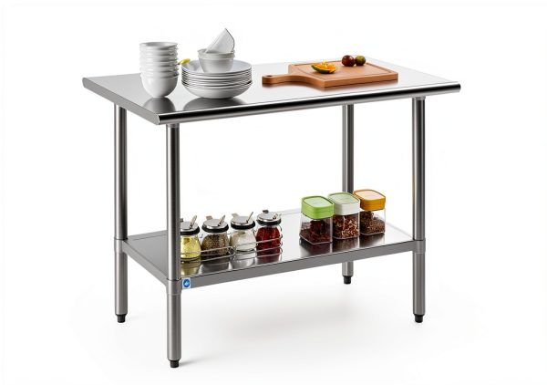 ROCKPOINT Stainless Steel Commercial Table 24x48in NSF Heavy Duty-2